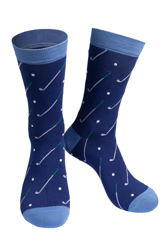 Men’s Bamboo Socks Golf, Blue