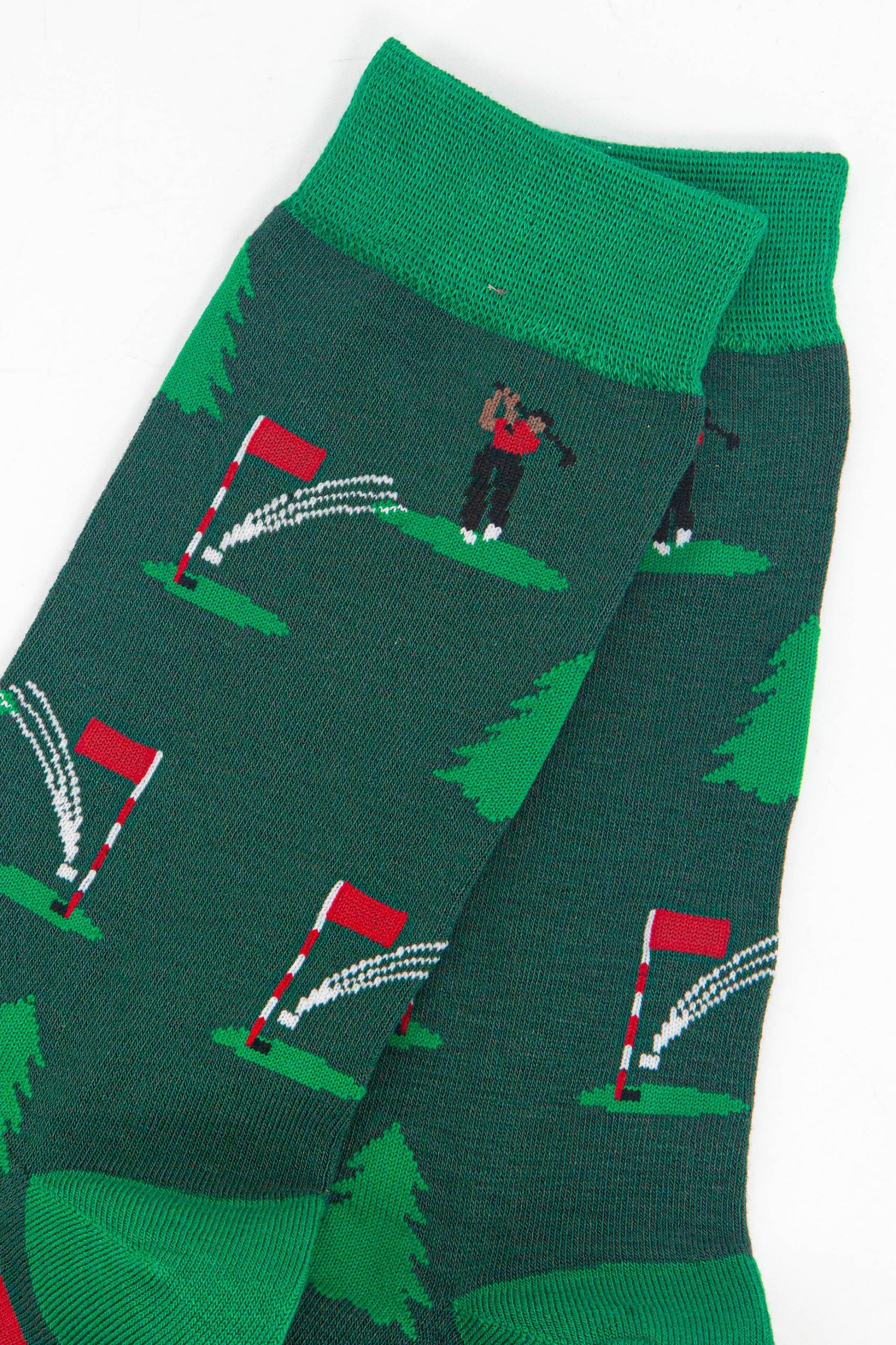 Men’s Bamboo Socks  Golfer On the Green, Green