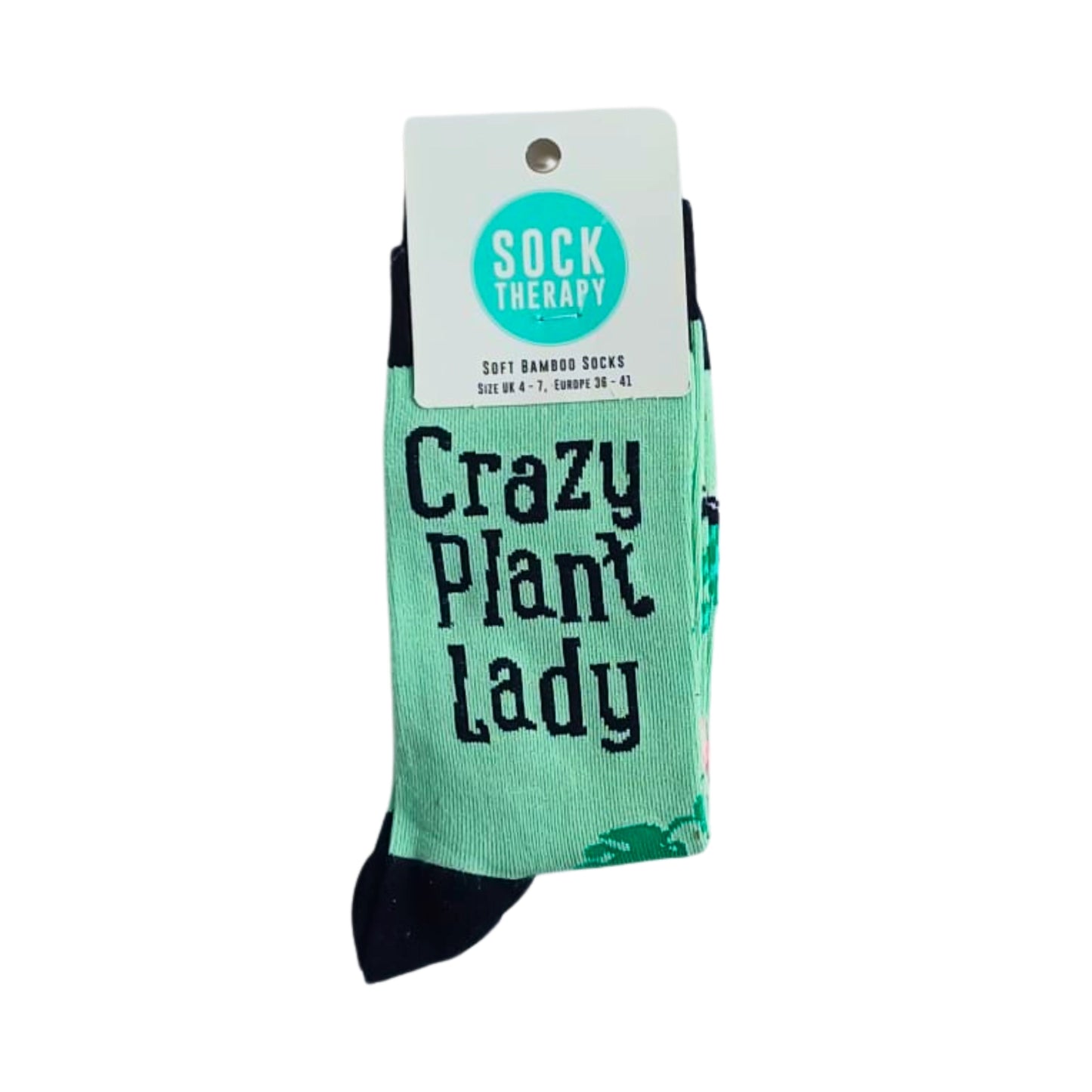 Crazy Plant Lady Bamboo Socks – Fun Gift for Plant Lovers