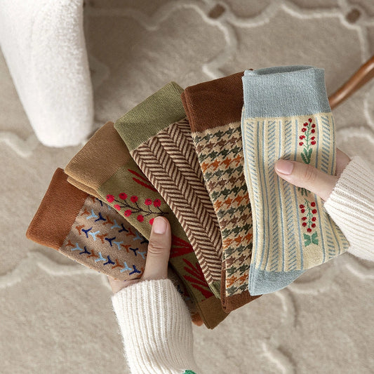 Cute and cozy retro socks 